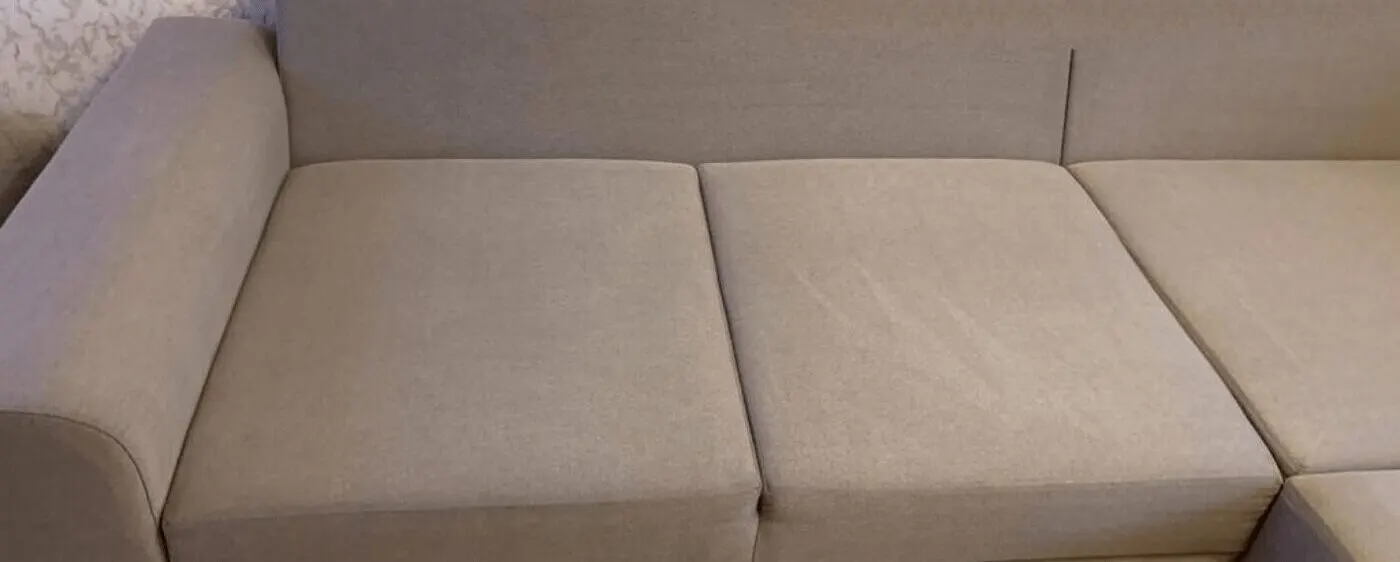 Carpet pile before and after steam cleaning — after