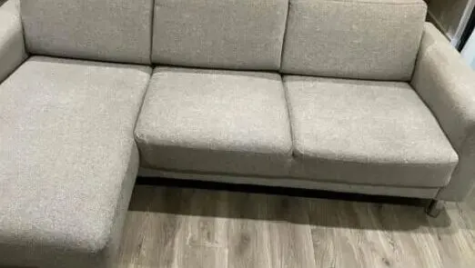 Lounge carpet before and after steam cleaning — after