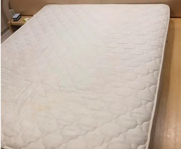 Mattress before and after steam cleaning — after