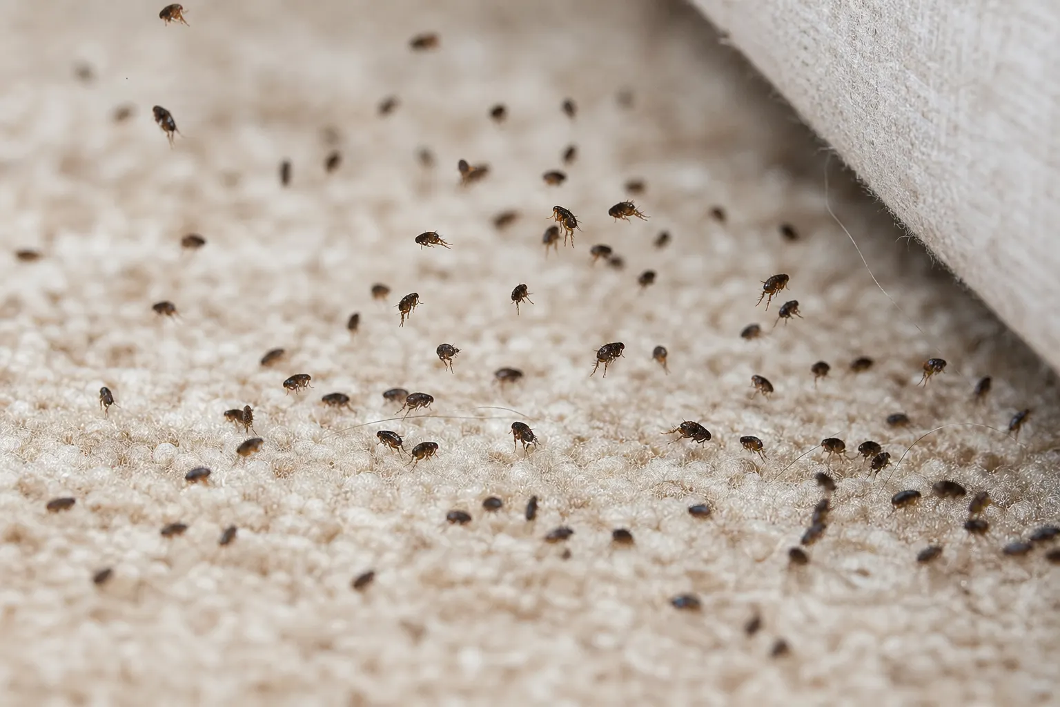 Fleas jumping on carpet — why fleas keep coming back in Sydney homes